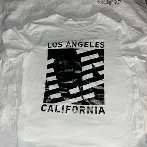 H&M boys 8-10 Los Angeles short sleeve white and black T-shirt